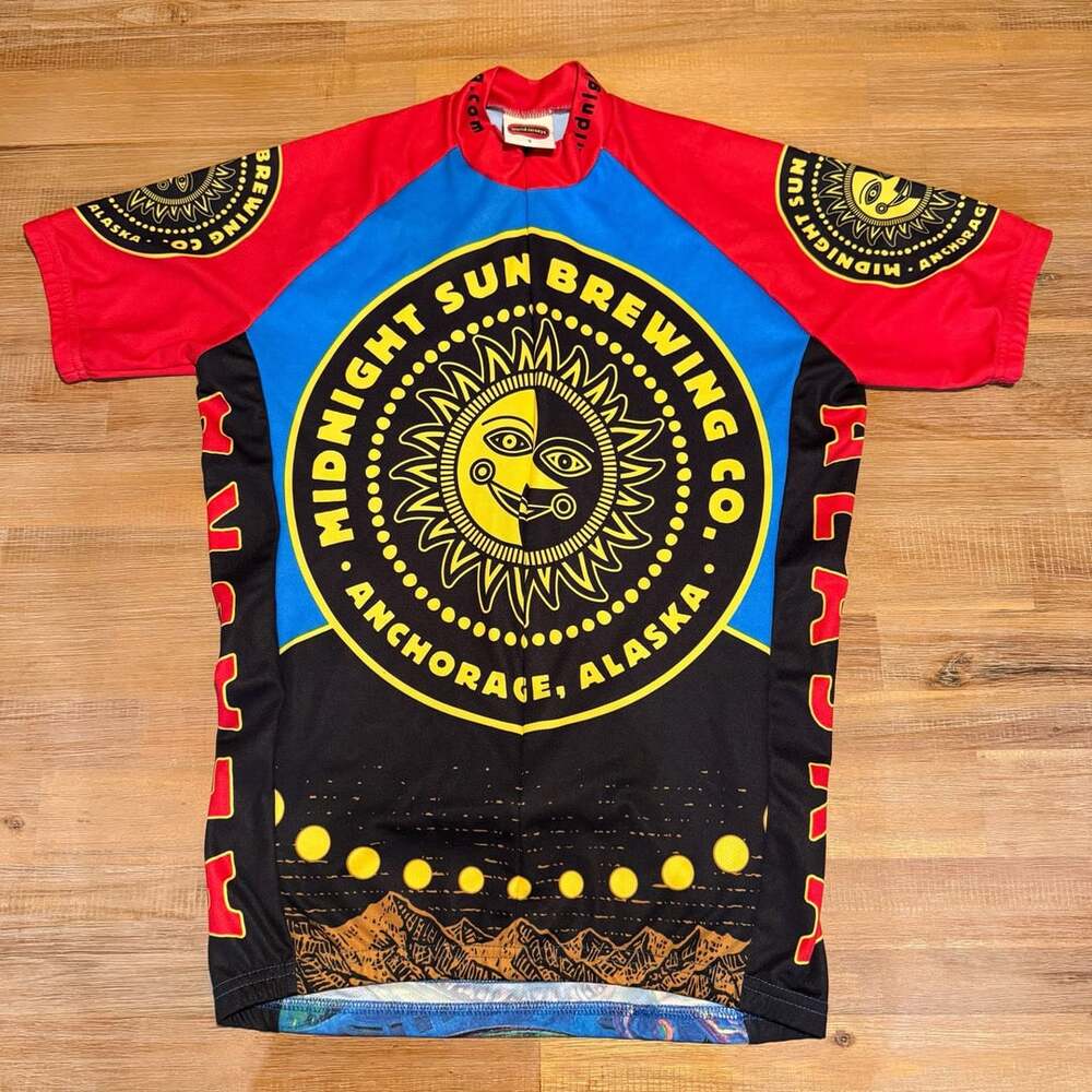 World Jerseys Midnight Sun Brewing Co. Sockeye Red Cycling Jersey S